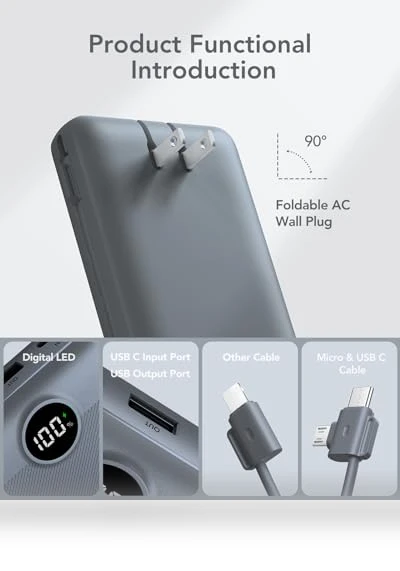 Portable Charger Power Bank 20000mAh — Chargers, VRURC