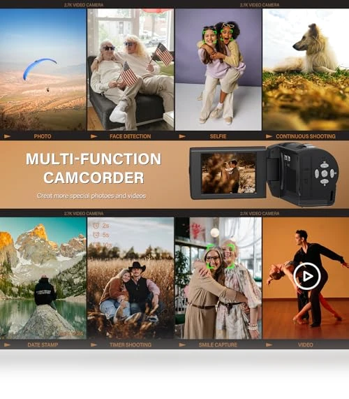 QHD 2.7K 50MP Vlogging Camera — Camcorder, Muitune