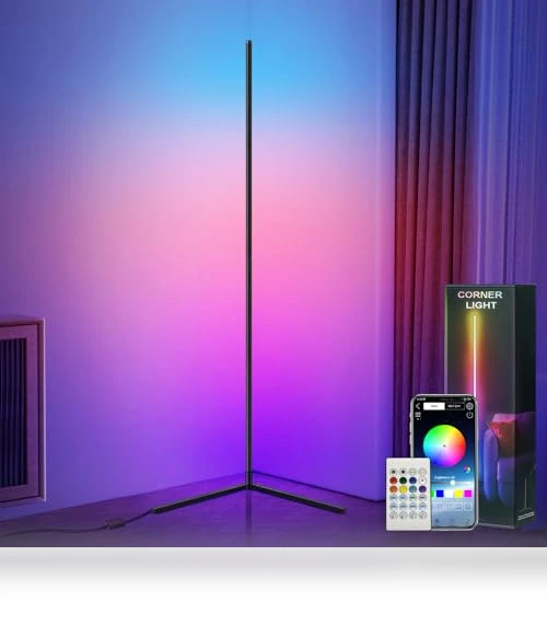 Smart Adjust RGB LED Corner Floor Lamp — Standing Lights, IOHFOI