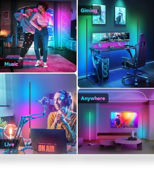 Smart Adjust RGB LED Corner Floor Lamp — Standing Lights, IOHFOI