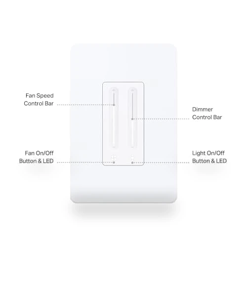 Smart Ceiling Fan Control & Dimmer Switch — Ceiling Fan Wall Controls, Kasa