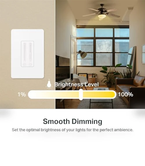 Smart Ceiling Fan Control & Dimmer Switch — Ceiling Fan Wall Controls, Kasa
