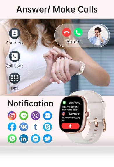Smart Watch with Fitness Tracker — Smartwatches, HUAKUA