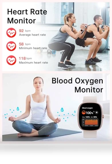 Smart Watch with Fitness Tracker — Smartwatches, HUAKUA