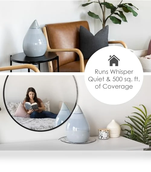 Ultrasonic Cool Mist Humidifier with Sound Machine, Night Light, Aroma Tray — Air Moisturizers, Crane