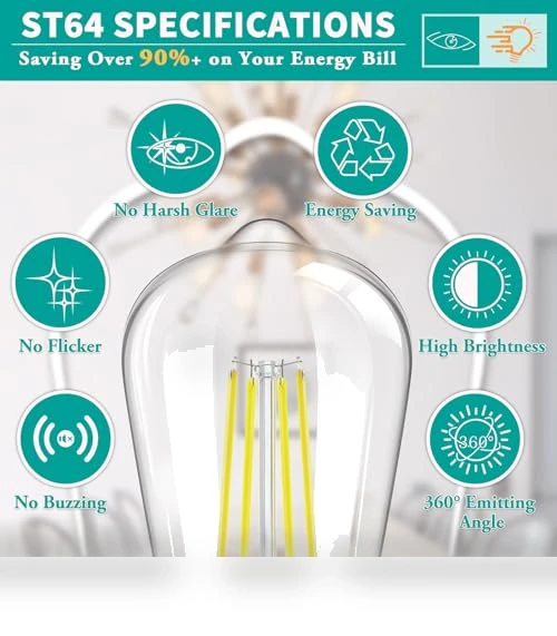 Vintage LED Edison Light Bulbs — Incandescent, Brightever