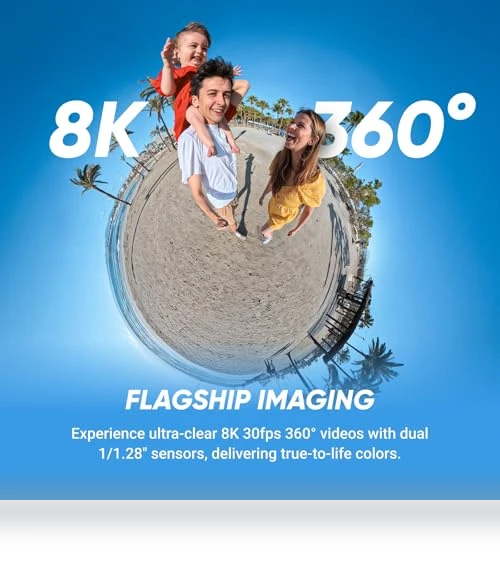 Waterproof 8K 360° Action Camera — Wearable Cameras, Insta360