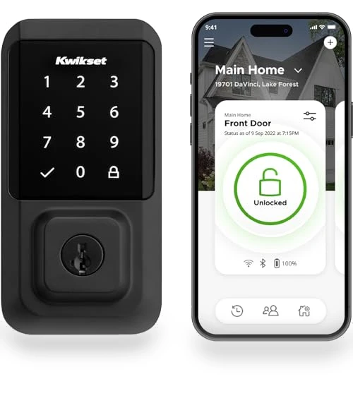 Wi-Fi Smart Lock with Touchscreen Keyless Entry — Deadbolts, Kwikset