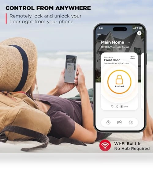 Wi-Fi Smart Lock with Touchscreen Keyless Entry — Deadbolts, Kwikset