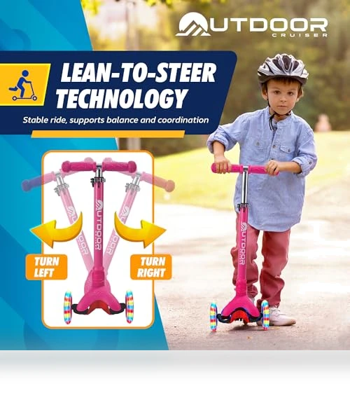 3-Wheel Kids Scooter — Push Scooters, OutdoorCruiser