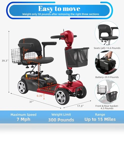 4 Wheels Mobility Scooter — Mobility Scooters, Ecomobi