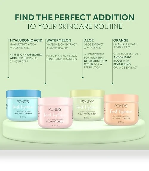 Aloe Extract & Vitamin B3 Gel Face Moisturizer — Facial Hydration, POND'S