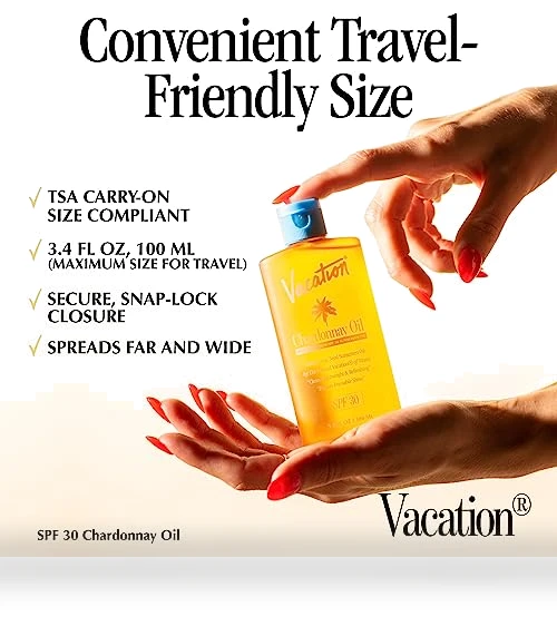 Chardonnay Oil SPF 30 & Air Freshener Bundle — Face Tan Enhancers, Vacation Inc.