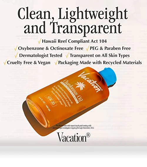 Chardonnay Oil SPF 30 & Air Freshener Bundle — Face Tan Enhancers, Vacation Inc.