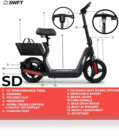 Compact Foldable Scooter — Electric Self-Balancing Scooters, SWFT