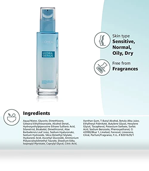 Hydra Genius Daily Liquid Care Oil-Free Face Moisturizer — Nourishing Body Creams, L'OREAL PARIS