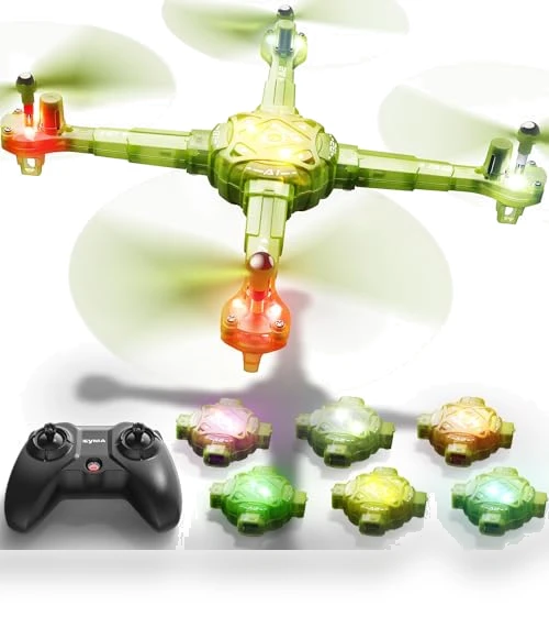 Kids Drone with 7-Color LED Light — RC Helicopters, Syma
