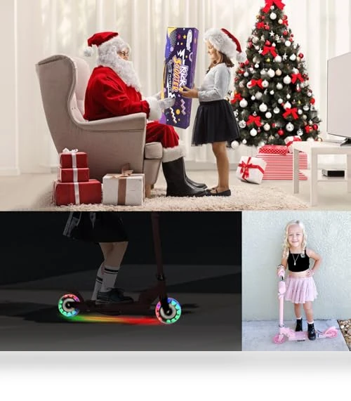 Kids Kick Scooter with Light Up Wheels — Push Scooters, Nattork