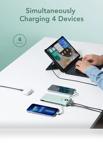 Portable Charger with Built in Cables and Wall Plug — Chargers, VEGER