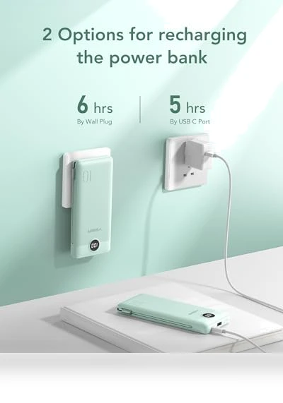Portable Charger with Built in Cables and Wall Plug — Chargers, VEGER