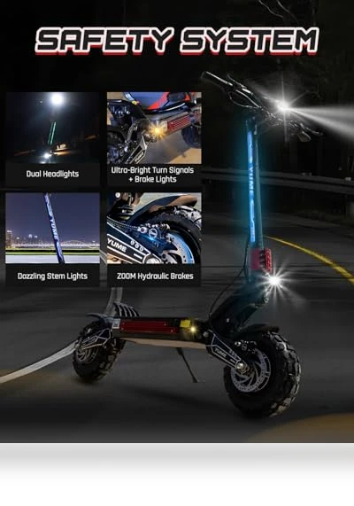 Raptor 6000W Motor Scooter — Electric Self-Balancing Scooters, M YUME SCOOTER
