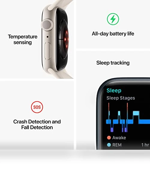 Watch Series 8 (GPS, 45mm) with Sport Band — Wearable Accessories, Apple