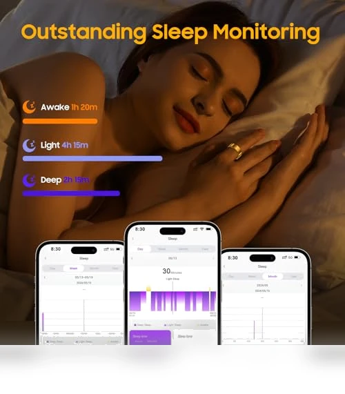 Wearable Fitness Ring Health Tracker — Smart Rings, BUDAOLIU