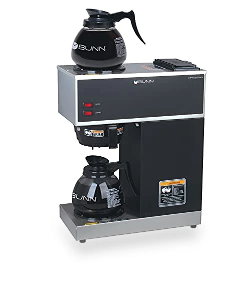 12-Cup Pourover Commercial Coffee Brewer with Upper and Lower Warmers and Two Glass Decanters — Coffee Makers, BUNN