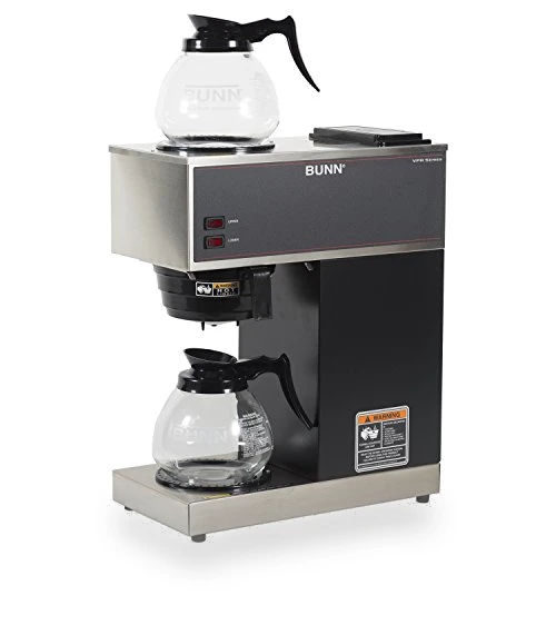 12-Cup Pourover Commercial Coffee Brewer with Upper and Lower Warmers and Two Glass Decanters — Coffee Makers, BUNN