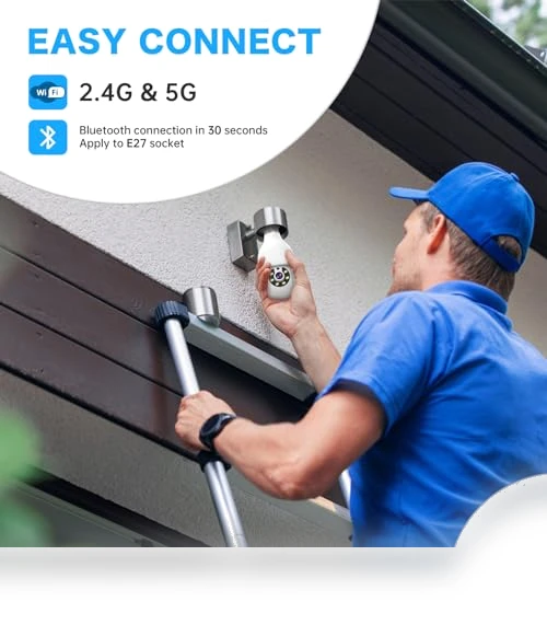 2K Light Bulb Security Camera — Smart Home Security, Noahtec
