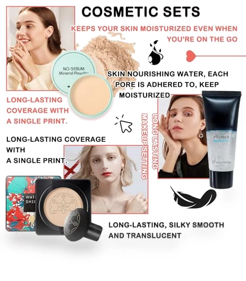 Air Cushion CC Cream Foundation Set — Eye & Face Kits, DWDiWen