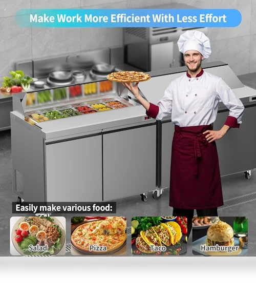 Commercial Refrigerator Sandwich Salad Prep Table — Sandwich Makers & Panini Presses