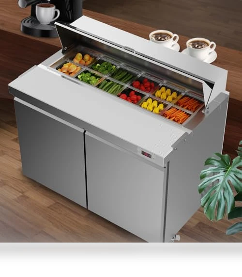 Commercial Refrigerator Sandwich Salad Prep Table — Sandwich Makers & Panini Presses