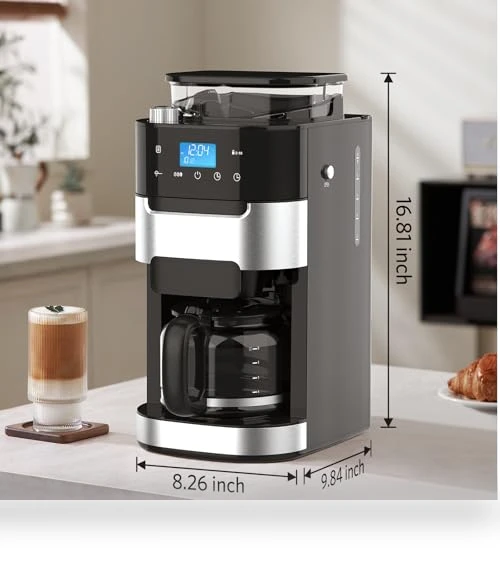 Drip Coffee Maker with Built-in Grinder — Electric Blade Coffee Grinders, Electactic