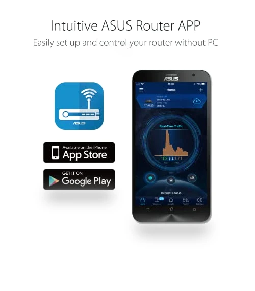 Dual Band WiFi 6 Extendable Router — Routers, Asus