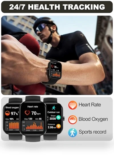 Fitness Smartwatch with Sleep/Heart Rate/spO2 Monitor — Smartwatches, Bambooinn