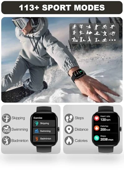Fitness Smartwatch with Sleep/Heart Rate/spO2 Monitor — Smartwatches, Bambooinn