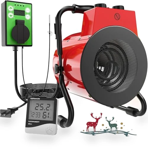 Greenhouse Heater with Adjustable Thermostatic — Portable Heating Solutions, Karveden