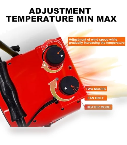 Greenhouse Heater with Adjustable Thermostatic — Portable Heating Solutions, Karveden