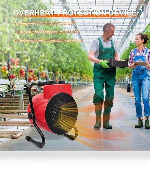 Greenhouse Heater with Adjustable Thermostatic — Portable Heating Solutions, Karveden