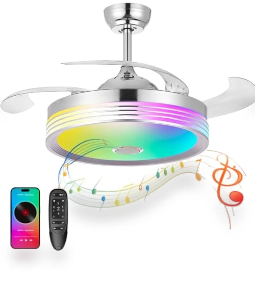 Modern Retractable Ceiling Fan with Lights and Remote Control — Ceiling Fan Lighting Solutions, Dr.Light