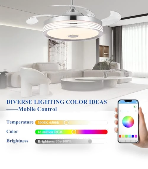Modern Retractable Ceiling Fan with Lights and Remote Control — Ceiling Fan Lighting Solutions, Dr.Light