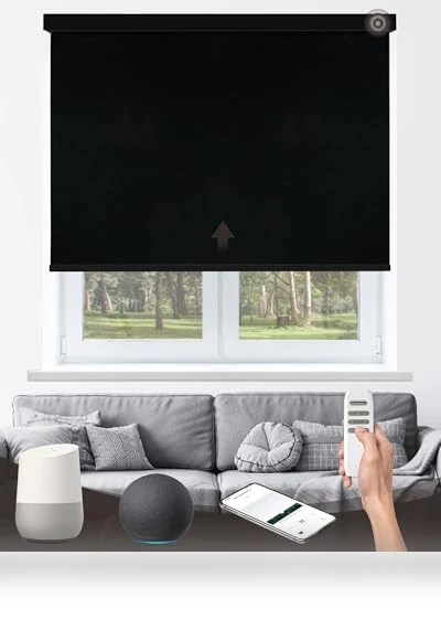 Motorized Roller Shade with Remote Control — Treatment Sets, AIVDIG