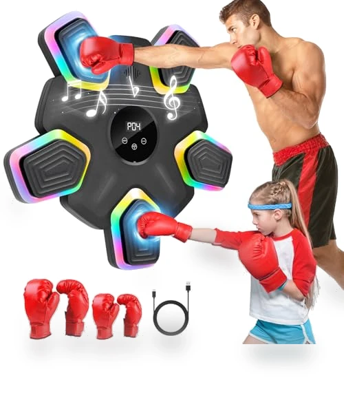 Music Boxing Machine with Parent-Child Gloves — Boxing Training Gear, SHGUMITE