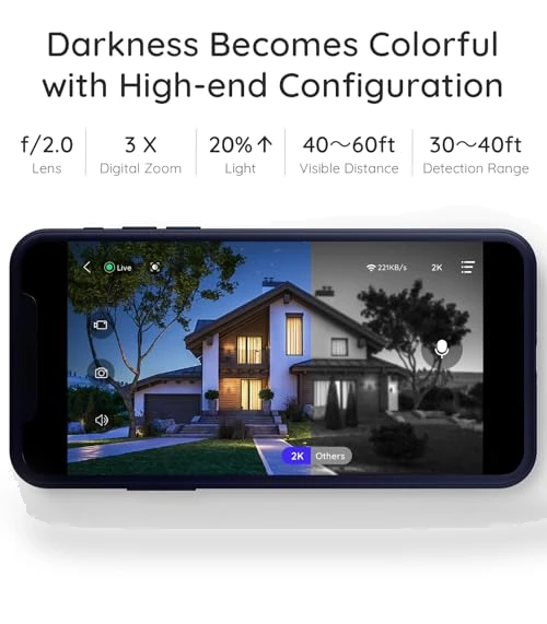 Outdoor Security Camera Wireless 2K — Security Cameras, CURISEE