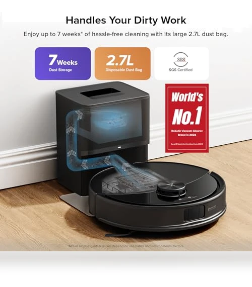 Robot Vacuum and Mop with Self-Emptying — Smart Cleaning Robots, Roborock