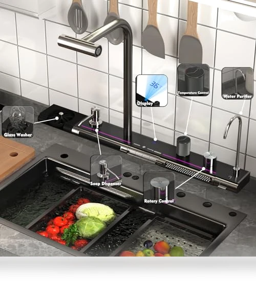 Smart Kitchen Sink with Digital Display — Smart-Touch Kitchen Faucets, SDGRP