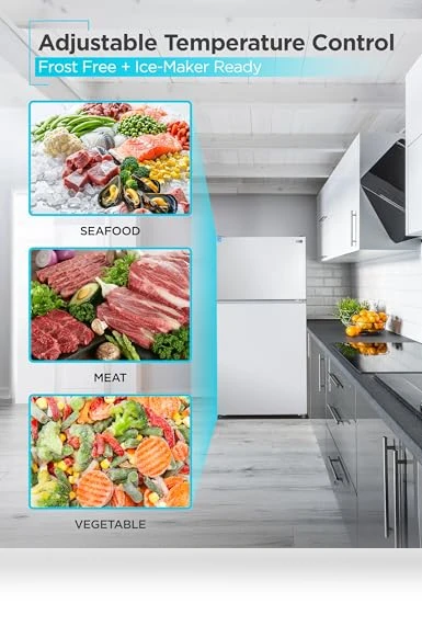 Top Mount Refrigerator with Freezer — Mini Fridges, BLACK+DECKER