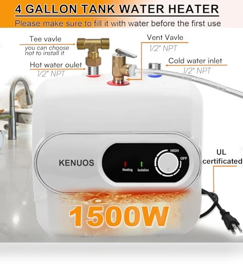 Under Sink Instant Hot Water Heater — Water Heaters, KENUOS