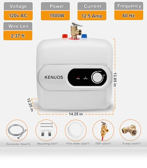 Under Sink Instant Hot Water Heater — Water Heaters, KENUOS
